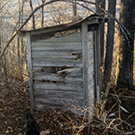 The Fire Tower outhouse still stands